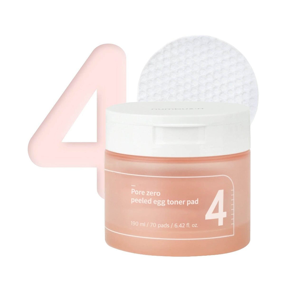 No.4 Pore Zero Peeled Egg Toner Pad - K-beauty glow