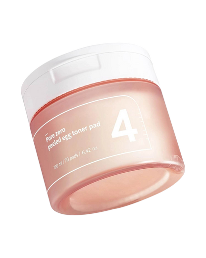 No.4 Pore Zero Peeled Egg Toner Pad - K-beauty glow