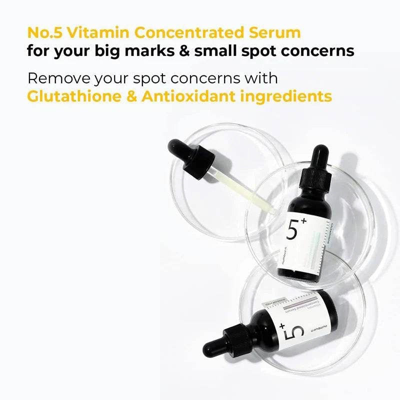 Numbuzin No.5+ Vitamin Concentrated Serum - K-beauty glow