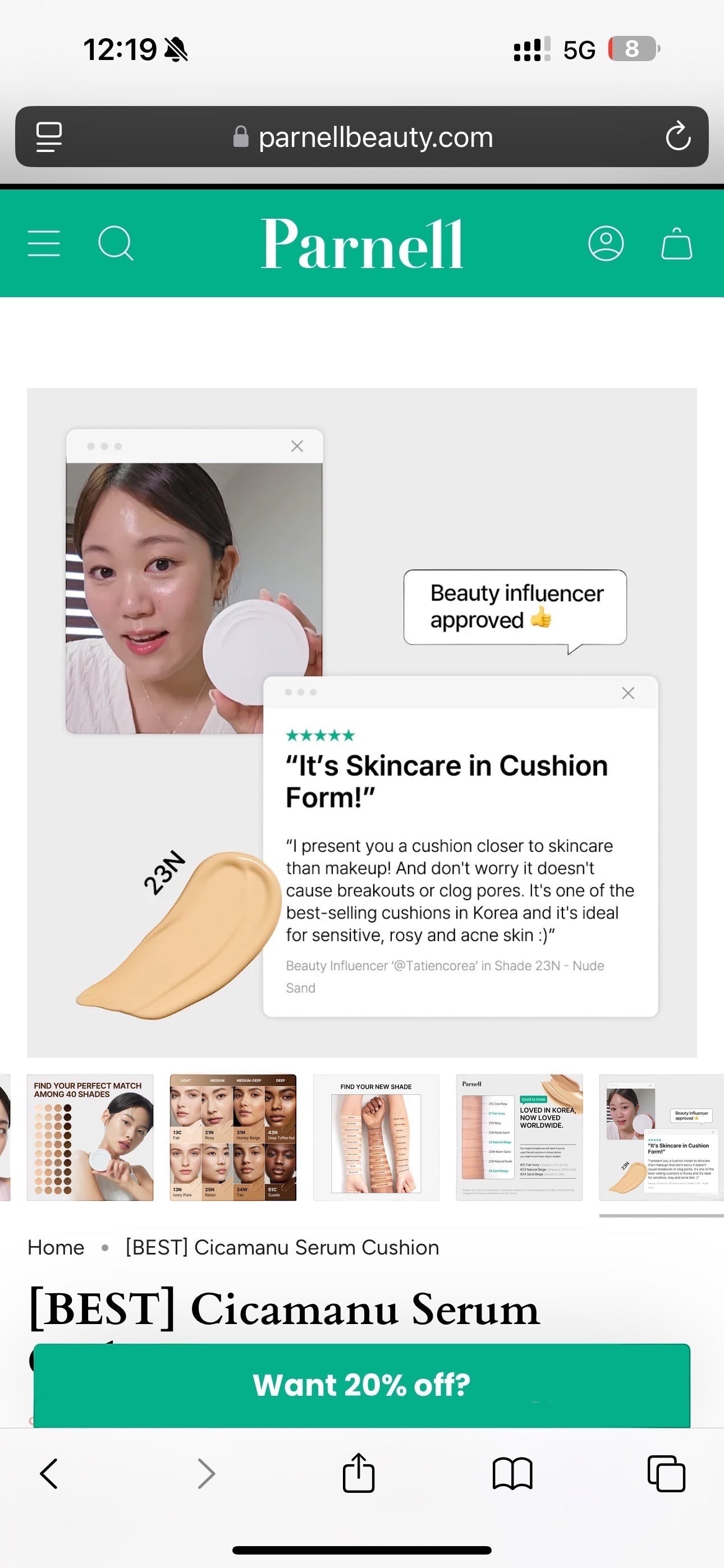 Cicamanu Serum Compact Cushion