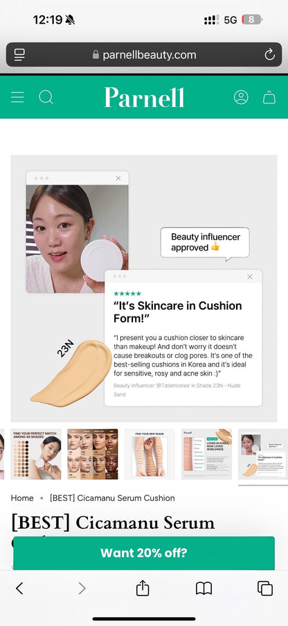Cicamanu Serum Compact Cushion