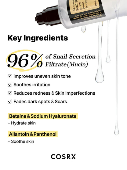 Essence puissante de mucine Snail96 avancée
