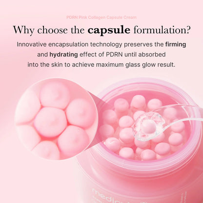 Crème en capsules de collagène rose PDRN