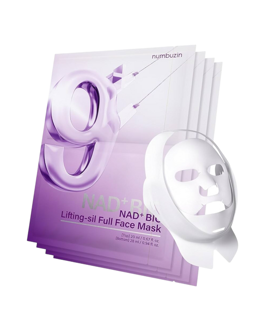 Numbuzin No. 9 NAD Bio Lifting-sil Full Face Pack Sheet (4ea Set + Fabric Lifting Band)
