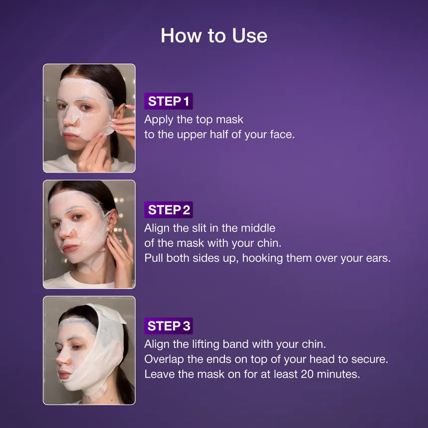 Numbuzin No. 9 NAD Bio Lifting-sil Full Face Pack Sheet 4ea Set (+Fabric Lifting Band)