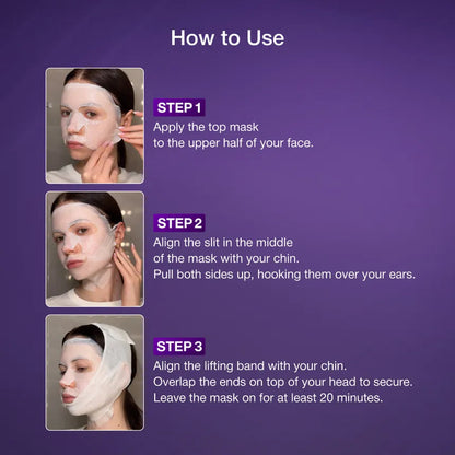 Numbuzin No. 9 NAD Bio Lifting-sil Full Face Pack Sheet 4ea Set (+Fabric Lifting Band)