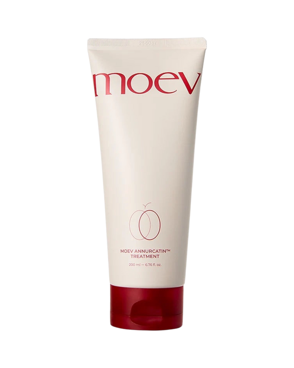 K-beauty glow MOEV Annurcatin haarbehandeling in een beige tube met rode dop voor versterking van dunner wordend haar.