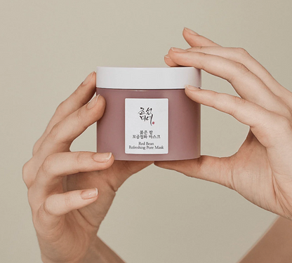 Verfrissend poriënmasker met rode bonen
