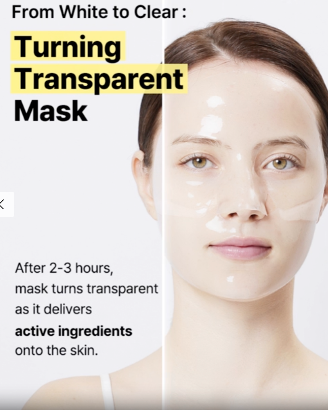 Geavanceerd slakkenslijm glas glow hydrogel masker