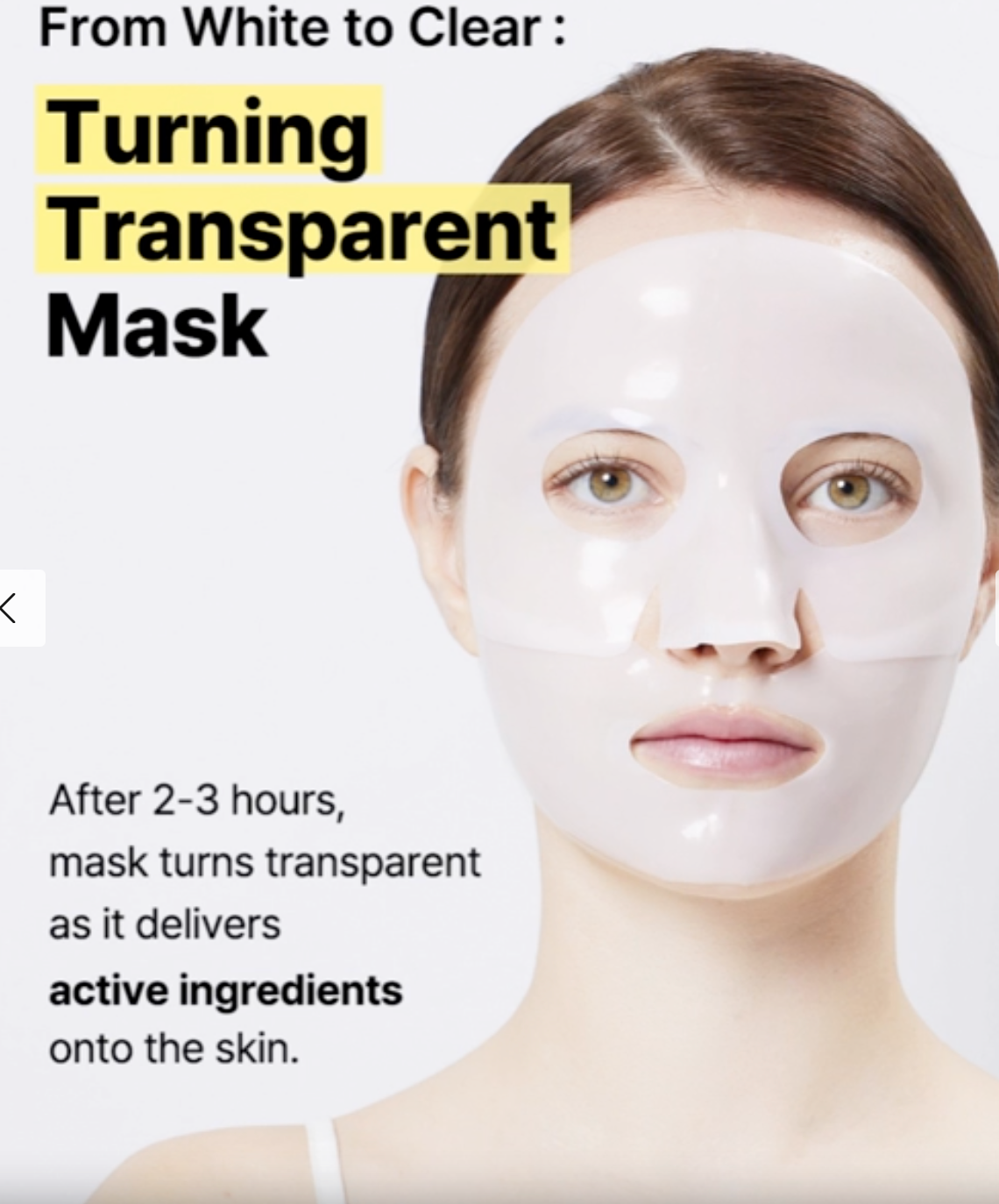 Geavanceerd slakkenslijm glas glow hydrogel masker