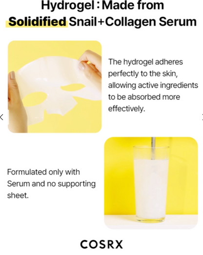 Geavanceerd slakkenslijm glas glow hydrogel masker