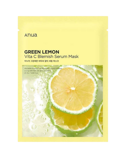 Green Lemon Vita C Blemish Serum Mask - K-beauty glow